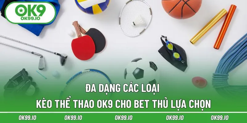 Đa dạng các loại kèo thể thao OK9 cho bet thủ lựa chọn